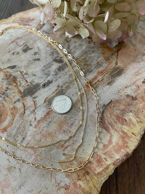 Three Layered Dainty Necklace