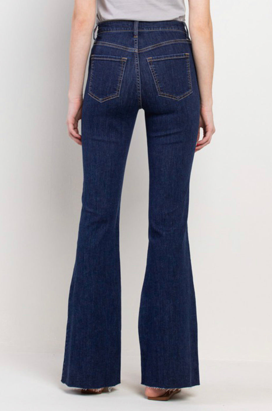 High rise Solid Flare Jeans